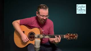 Olson SJ Koa Guitar with Larry Robinson Hibiscus Inlay at GuitarGalcom [upl. by Suillenroc]