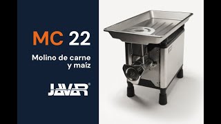 Molino de carne y maíz modelo MC22 marca JAVAR [upl. by Willy]