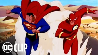 Superman Races The Flash Clip  Superman The Animated Series  DC [upl. by Adine84]