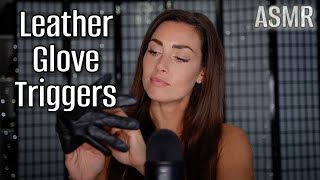 ASMR Leather Gloves trigger deniceandree leatherglove leather [upl. by Ttenyl737]