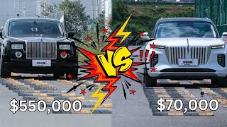 Rolls Royce vs Chinese Rolls Royce quot HONGQI quot  Surprising Result of Suspension Test [upl. by Linnette591]