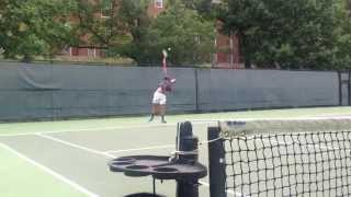 UVA tennis star Ryan Shane practicing serves [upl. by Ahser]