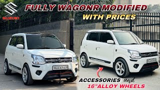 SUZUKI WAGONR FULLY MODIFIED WITH AMAZING ACCESSORIES AT CHEAP PRICE🔥Base To Top Modification💯 [upl. by Cypro]