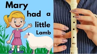 Mary had a little lamb  recorder tutorial [upl. by Greenlee]