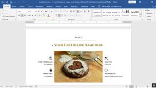 Free Professional Recipe Book Design in Microsoft Word [upl. by Lawton]