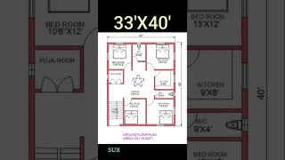 33×404bedroom house plan homedesign gharkanaksha shortvideoviral [upl. by Ola]