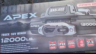 Badland Apex 12000 Lb Synthetic rope winch review [upl. by Jempty78]