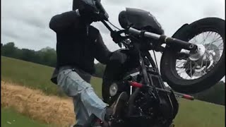 Street bob break down wheelie machine exposed [upl. by Rez]