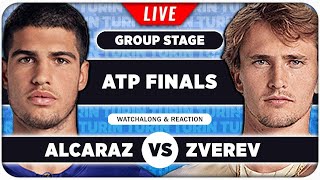 ALCARAZ vs ZVEREV • ATP Finals 2024 • LIVE Tennis Watchalong Stream [upl. by Demeyer]