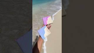 Trying the viral beach sand painting DIY beach art [upl. by Ahsinrats]