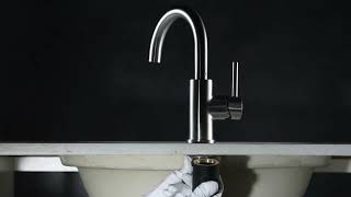 Fyeer SUS 304 Bathroom Basin Faucet Installationsteel basin faucetsteel bathroom faucet [upl. by Weingarten]