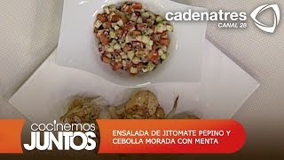 Ensalada de jitomate y pepino  Receta fácil de ensalada  Receta de ensalada para bajar de peso [upl. by Nodgnal245]