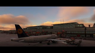 MSFS Fenix A320200 Lufthansa Ops FULL FLIGHT EDDH  EDDF  Scenery packs in Desc [upl. by Bray]