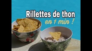 Rillettes de thon express  apéritif dinatoire en 1 min  Thermomix ou autre Possible sans lait [upl. by Cowey]