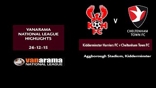 Kidderminster Harriers v Cheltenham Town  National League Highlights 261215 [upl. by Eenel334]