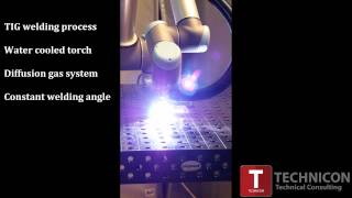 Welding Solution with UR robot developed by KJV and Technicon [upl. by Aihseuqal830]