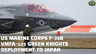 USMC F35B in Japan VMFA121 Green Knights [upl. by Idac]