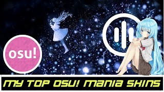 My top 10 Osu Mania skins [upl. by Ellata486]