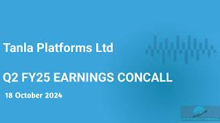 Tanla Platforms Ltd Q2 FY2425 Earnings Concall [upl. by Alison]