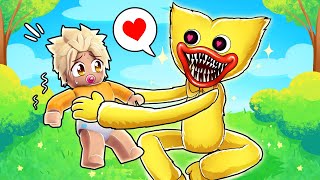 Adopted By Golden Huggy Wuggy in Roblox [upl. by Caine]