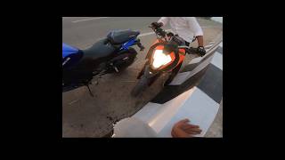 Aj to Bach giya yaar 😐😑trendingviralvideoktmbike youtubeshorts crash accidentv3 220ktmduke [upl. by Noedig817]