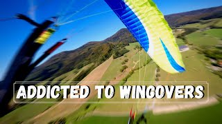 Wingover Paragliding  Wingovers Practice With ENA Paraglider [upl. by Hnamik627]