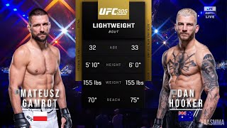 MATEUSZ GAMROT VS DAN HOOKER FULL FIGHT UFC 305 [upl. by Bronnie]