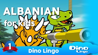 Learn Albanese for kids Animals  Online Albanese lessons for kids  Dinolingo [upl. by Eikin]