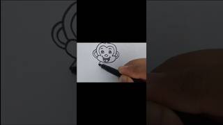 How to Draw a cute Monkey youtubeshorts shortfeed monkey drawing [upl. by Gilberte]