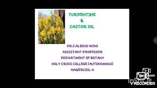 Turpentine And Castor Oil [upl. by Eolcin511]