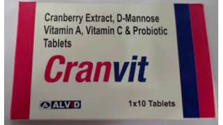 Cranvit Tablets Cranberry Extract DMannose Vitamin A Vitamin C amp Probiotic Tablets [upl. by Iruam605]