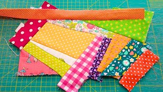 How to Use TINY Fabric Scraps Amazing Idea [upl. by Shipp]