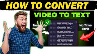 How to Convert Video into Text  EASIEST METHOD [upl. by Borden550]