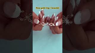 Beautiful rose gold ring  bracelet 🤩🌸viralvideo youtubeshorts shorts [upl. by Halvaard]