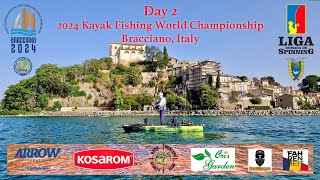 Day 2  2024 Kayak World Fishing Championship Bracciano Italy [upl. by Matilde]