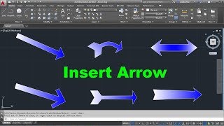 AutoCAD Insert Arrow Symbol  Curved Arrow  6 Types of Arrows [upl. by Lattonia]