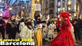 Carnaval de Barcelona 2022 Arribo de Carnestoltes  Arrival of Carnival King P1 [upl. by Camille]