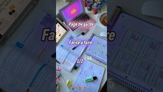 Page de garde facile 12 merci pour les 2k🫶🏾 decoration backtoschool pagedecoration [upl. by Lekcim]