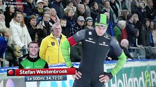 Kwalificatie schaatsen Thialf in Heerenveen jaar 2024 mannen 500 meter [upl. by Leeland]