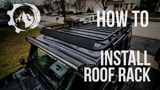 EAG Roof Rack Installation on Jeep JKU [upl. by Yemane112]