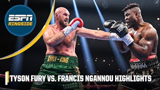 Tyson Fury vs Francis Ngannou HIGHLIGHTS 🎥  ESPN Ringside [upl. by Ardnasela]