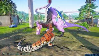 Carnotaurus vs Nasutoceratops vs Therizinosaurus  Hunting Found Jurassic World Evolution 2 [upl. by Constantin]