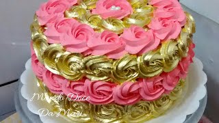 Bolo Dourado com Rosetas Bico 1M [upl. by Ancel]