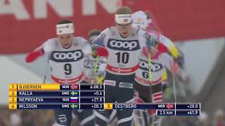 Längdskidor Världscupen Ruka 2017  10km Damer Jaktstart [upl. by Cavanagh]