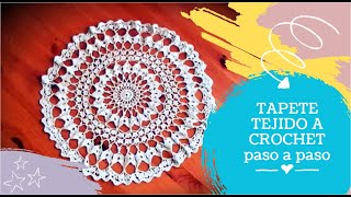 TEJE tu propio TAPETE circular CROCHET con confianza  PASO A PASO DIESTRO [upl. by Warms]