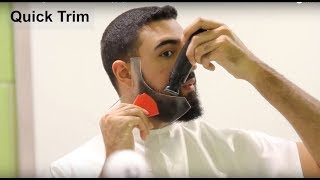 Beard trimming cheek line and necklineAberlite ClearShaper Beard Shaping Tool 12 [upl. by Hasen]