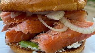 Smoked salmon sandwiches on the Oklahoma Joe smoker [upl. by Harilda]