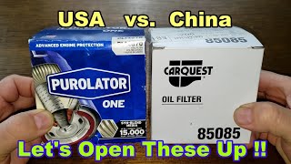 Purolator One Oil Filter PL14670 Cut Open vs Carquest 85085 Oil Filter Cut Open Comparison [upl. by Noek911]