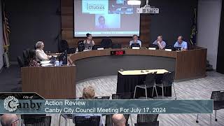 Canby URA and City Council Meeting for July 17 2024 [upl. by Yemerej]