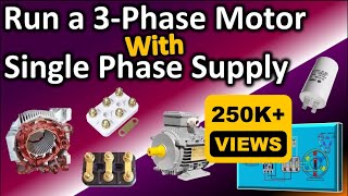 How to run 3phase motor on single phase supply  single phase to 3phase converter  Over 250k Views [upl. by Anatnahs]